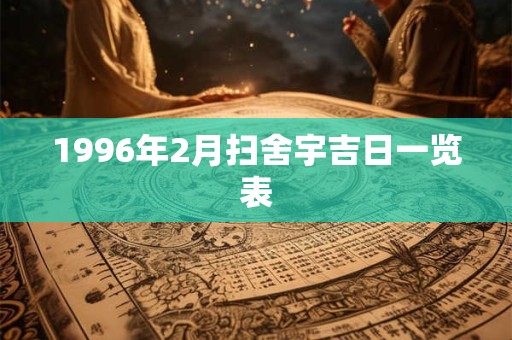 1996年2月扫舍宇吉日一览表 1996年2月扫舍宇吉日一览表