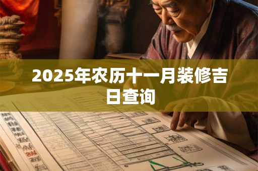 2025年农历十一月装修吉日查询