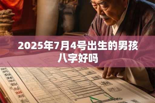 2025年7月4号出生的男孩八字好吗 2025年7月4号出生的男孩八字好吗