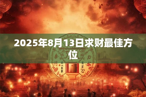 2025年8月13日求财最佳方位 2025年8月13日求财最佳方位