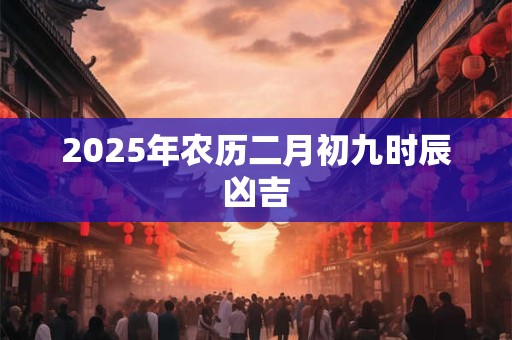 2025年农历二月初九时辰凶吉 2025年农历二月初九时辰凶吉