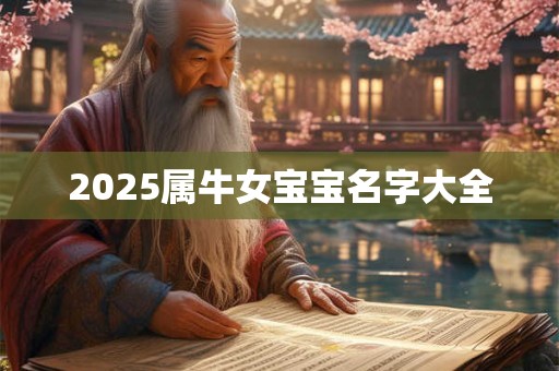 2025属牛女宝宝名字大全