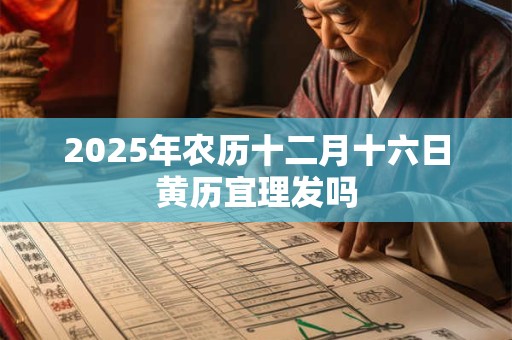 2025年农历十二月十六日黄历宜理发吗 2025年农历十二月十六日黄历宜理发吗