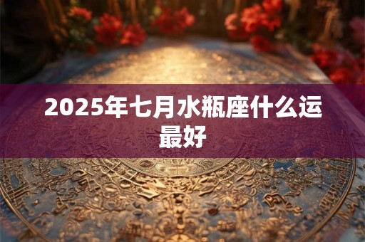 2025年七月水瓶座什么运最好
