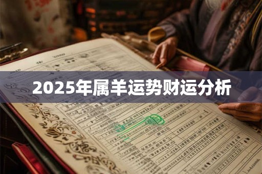 2025年属羊运势财运分析
