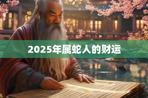 2025年属蛇人的财运 2025年属蛇人的财运