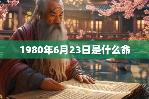 1980年6月23日是什么命 1980年6月23日是什么命