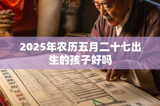2025年农历五月二十七出生的孩子好吗 2025年农历五月二十七出生的孩子好吗