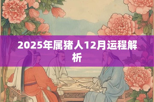 2025年属猪人12月运程解析 2025年属猪人12月运程解析