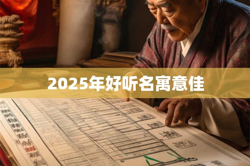 2025年好听名寓意佳 2025年好听名寓意佳