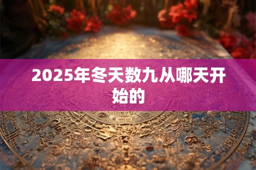 2025年冬天数九从哪天开始的 2025年冬天数九从哪天开始的