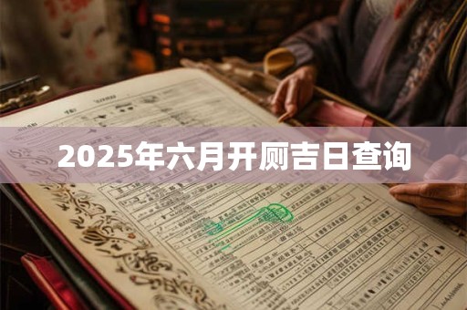 2025年六月开厕吉日查询 2025年六月开厕吉日查询