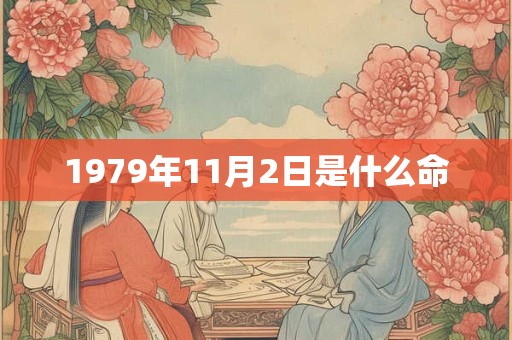 1979年11月2日是什么命 1979年11月2日是什么命