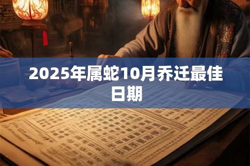 2026年属蛇10月乔迁最佳日期 2026年属蛇10月乔迁最佳日期
