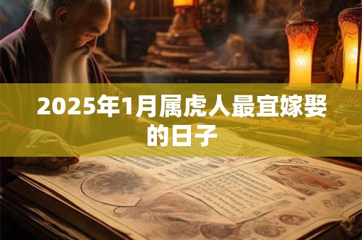 2025年1月属虎人最宜嫁娶的日子 2025年1月属虎人最宜嫁娶的日子