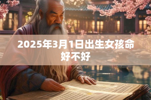 2025年3月1日出生女孩命好不好