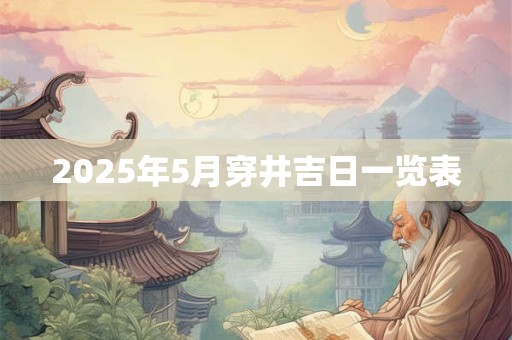 2026年5月穿井吉日一览表