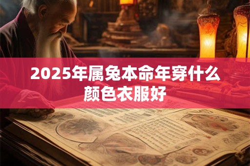 2025年属兔本命年穿什么颜色衣服好