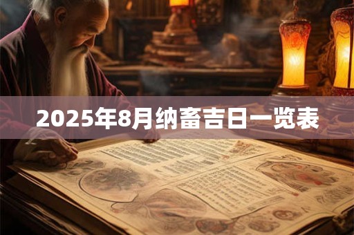 2025年8月纳畜吉日一览表