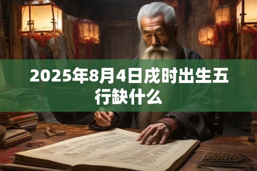 2025年8月4日戌时出生五行缺什么 2025年8月4日戌时出生五行缺什么