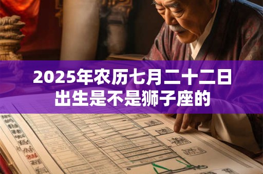 2025年农历七月二十二日出生是不是狮子座的 2025年农历七月二十二日出生是不是狮子座的
