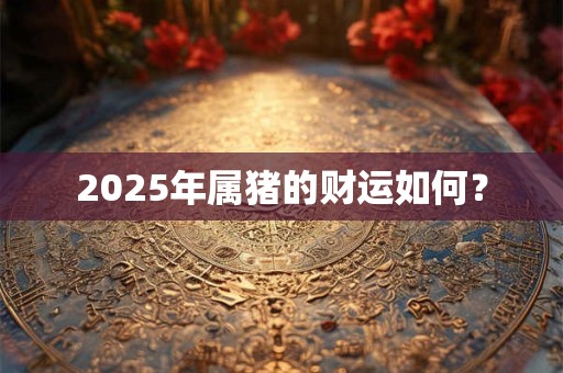 2025年属猪的财运如何? 2025年属猪的财运如何?