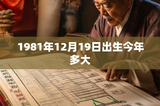1981年12月19日出生今年多大 1981年12月19日出生今年多大