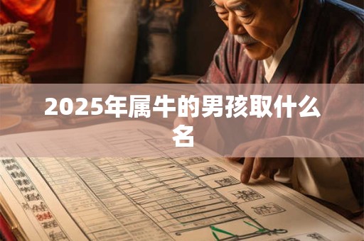 2025年属牛的男孩取什么名 2025年属牛的男孩取什么名