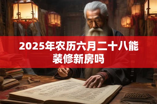 2025年农历六月二十八能装修新房吗 2025年农历六月二十八能装修新房吗