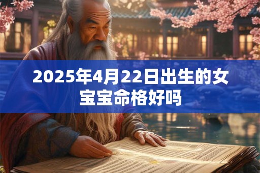 2025年4月22日出生的女宝宝命格好吗 2025年4月22日出生的女宝宝命格好吗