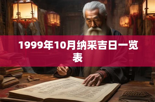 1999年10月纳采吉日一览表 1999年10月纳采吉日一览表