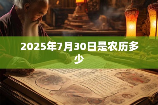2025年7月30日是农历多少 2025年7月30日是农历多少