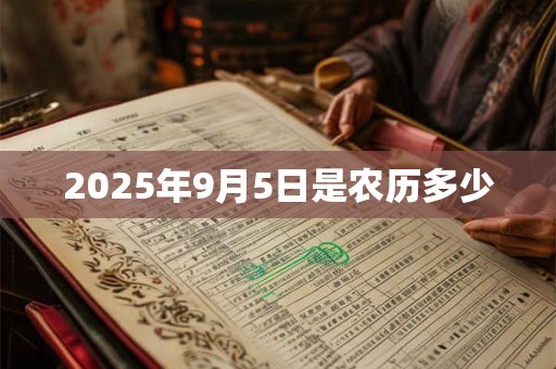 2025年9月5日是农历多少 2025年9月5日是农历多少