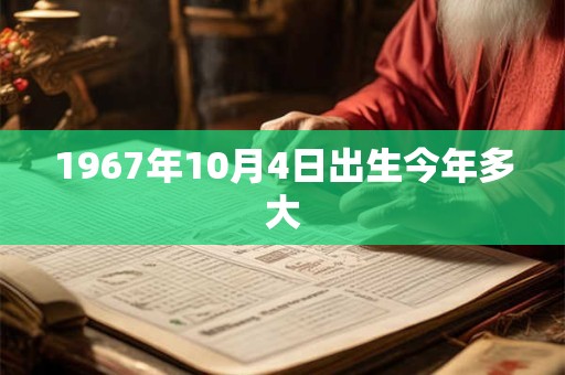1967年10月4日出生今年多大