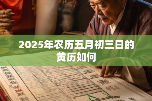 2025年农历五月初三日的黄历如何 2025年农历五月初三日的黄历如何