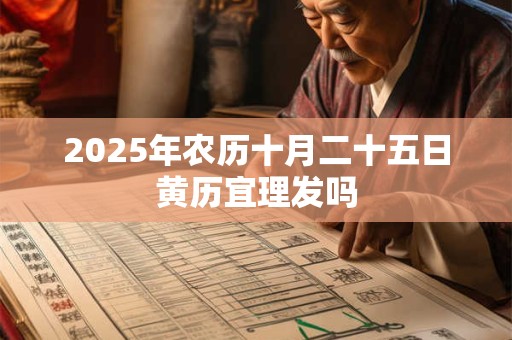 2025年农历十月二十五日黄历宜理发吗 2025年农历十月二十五日黄历宜理发吗