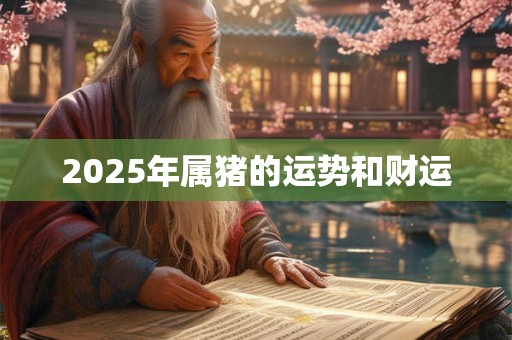 2025年属猪的运势和财运 2025年属猪的运势和财运