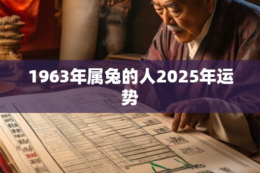 1963年属兔的人2025年运势 1963年属兔的人2025年运势