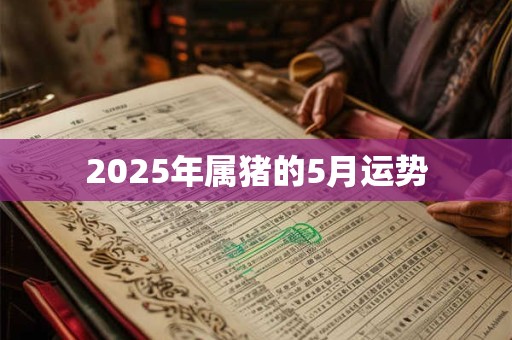 2025年属猪的5月运势