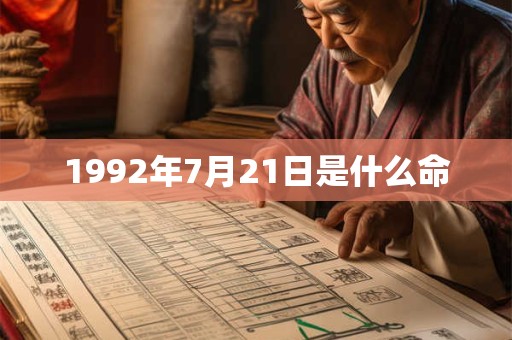 1992年7月21日是什么命 1992年7月21日是什么命