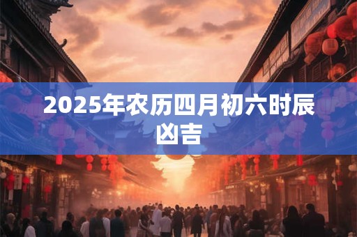 2025年农历四月初六时辰凶吉 2025年农历四月初六时辰凶吉