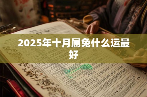 2025年十月属兔什么运最好 2025年十月属兔什么运最好
