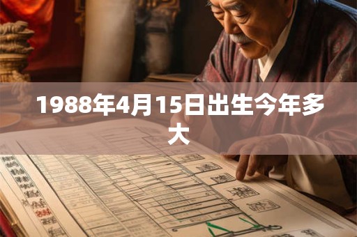 1988年4月15日出生今年多大
