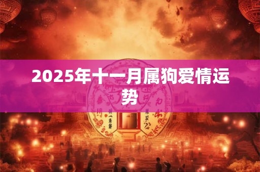 2025年十一月属狗爱情运势