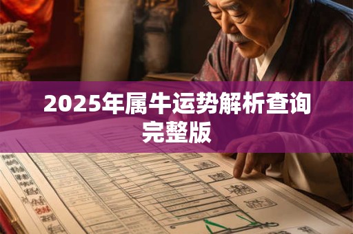2025年属牛运势解析查询完整版 2025年属牛运势解析查询完整版