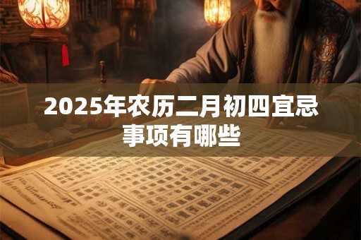 2025年农历二月初四宜忌事项有哪些