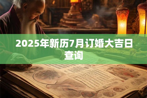 2025年新历7月订婚大吉日查询 2025年新历7月订婚大吉日查询