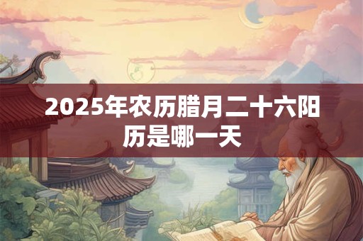 2025年农历腊月二十六阳历是哪一天