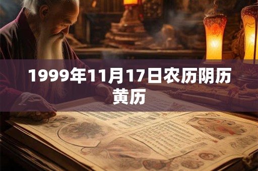1999年11月17日农历阴历黄历 1999年11月17日农历阴历黄历
