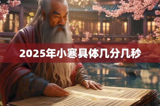 2025年小寒具体几分几秒